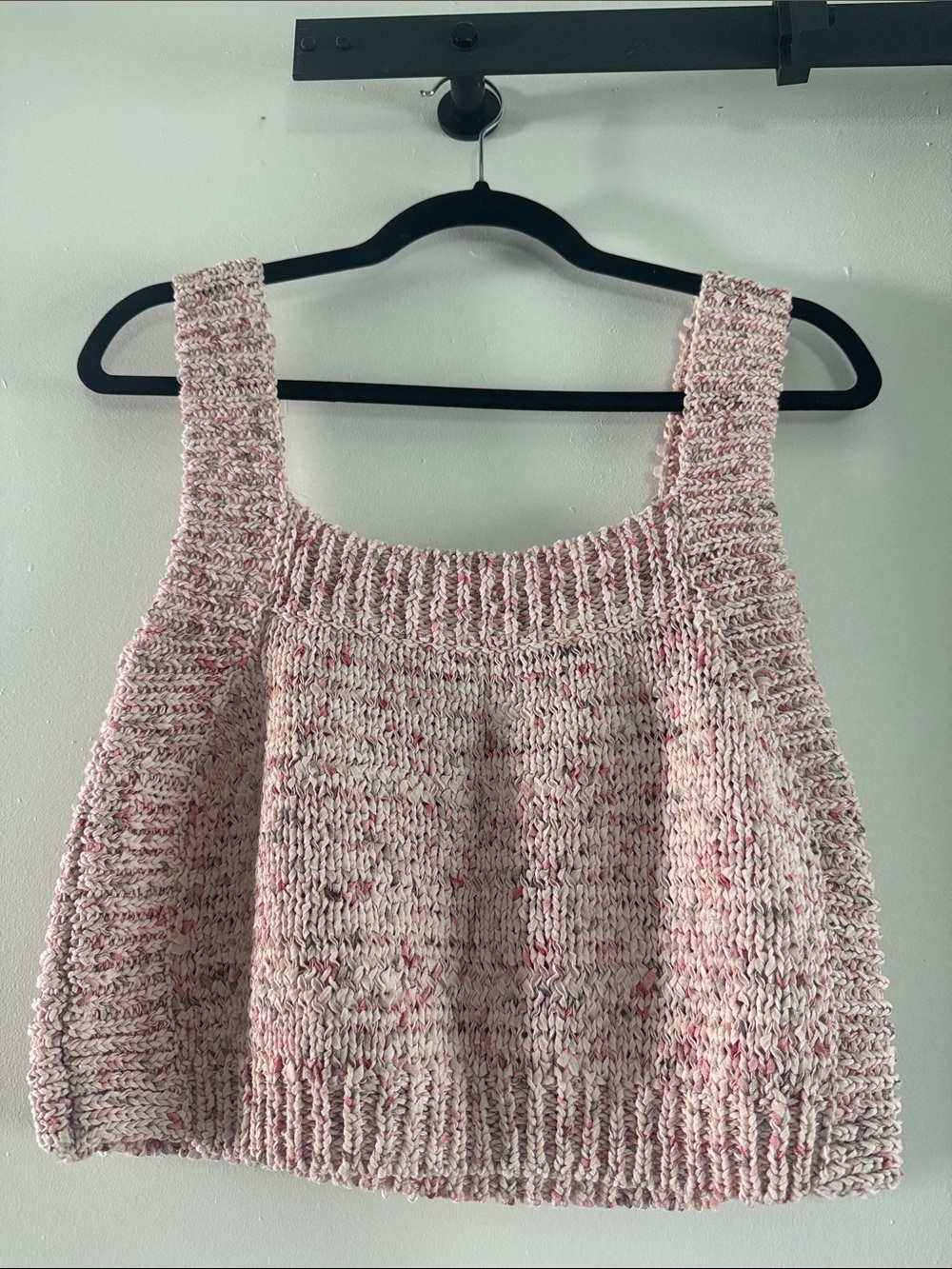 Zara Speckled Pink Knit Crop Top